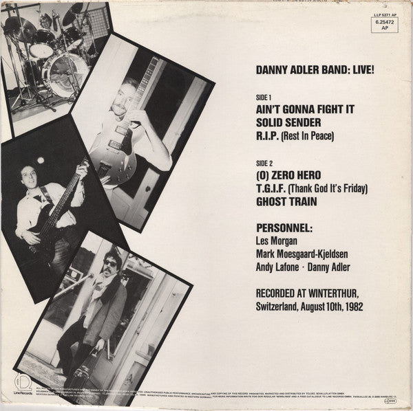 Danny Adler Band : Live! (LP)