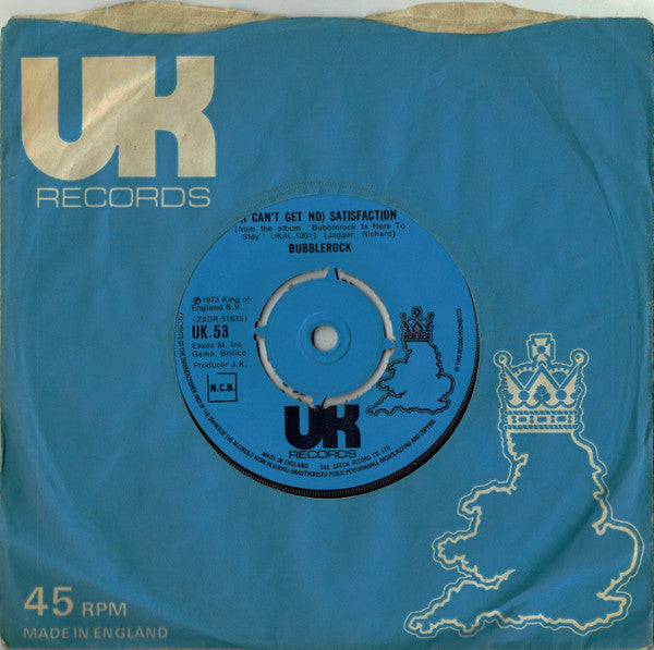 Bubblerock : (I Can't Get No) Satisfaction (7", Single)