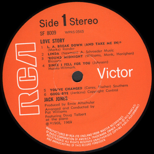 Jack Jones : Love Story (LP)