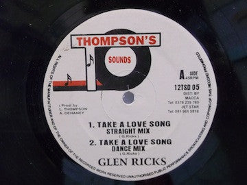 Glen Ricks  / Horace Andy : Take A Love Song / Fire Burning (12")
