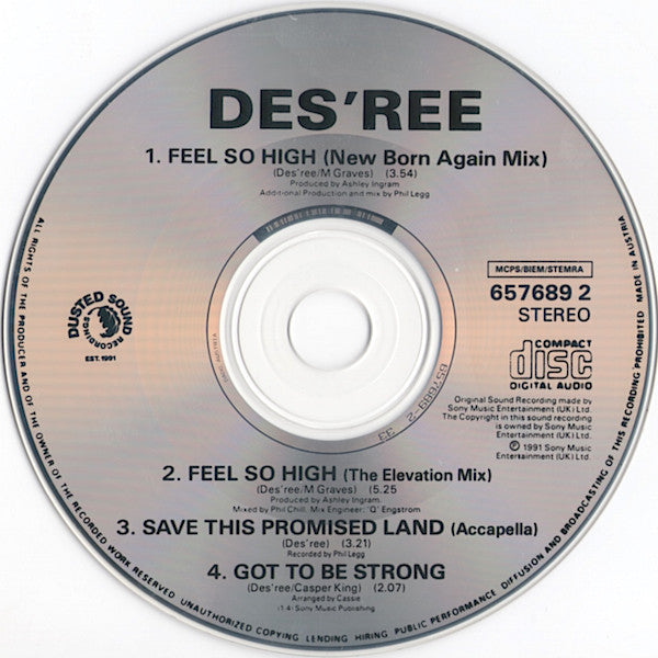 Des'ree : Feel So High (CD, Single)