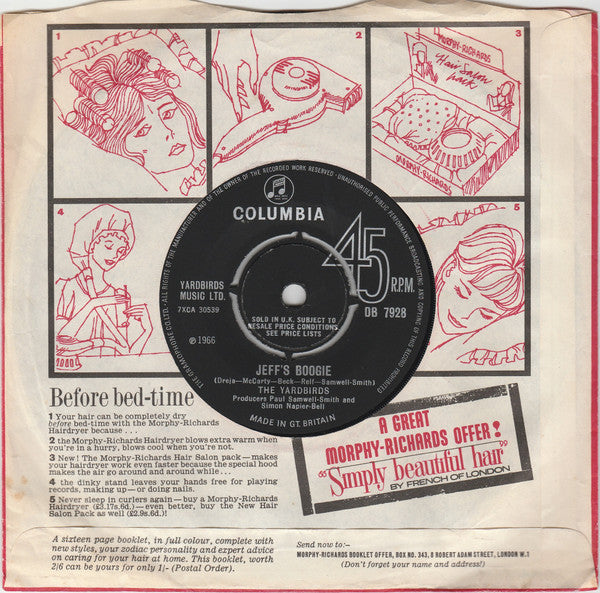 The Yardbirds : Over Under Sideways Down (7", Single)