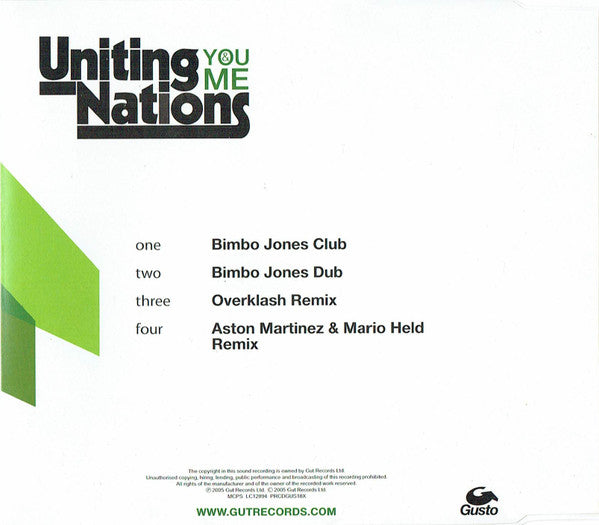 Uniting Nations : You And Me (CD, Single, Promo)