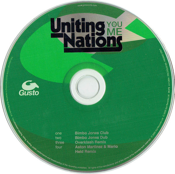 Uniting Nations : You And Me (CD, Single, Promo)
