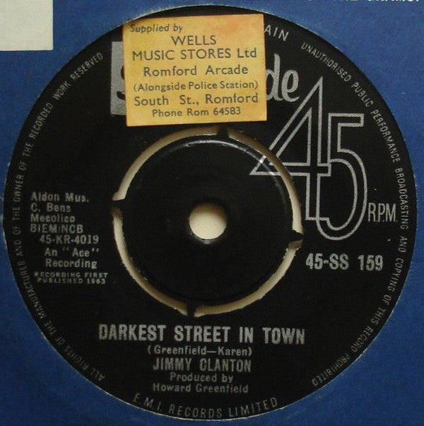 Jimmy Clanton : Darkest Street In Town (7", Single)