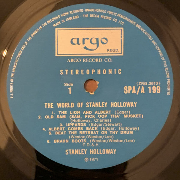 Stanley Holloway : The World Of Stanley Holloway (LP)
