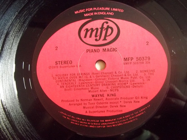 Wayne King (4) : Piano Magic (LP, Comp)