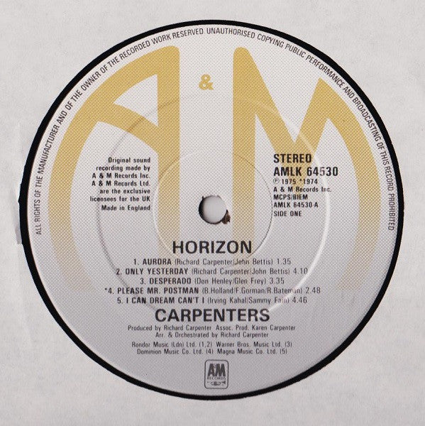 Carpenters : Horizon (LP, Album)