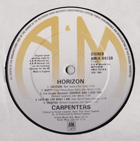 Carpenters : Horizon (LP, Album)