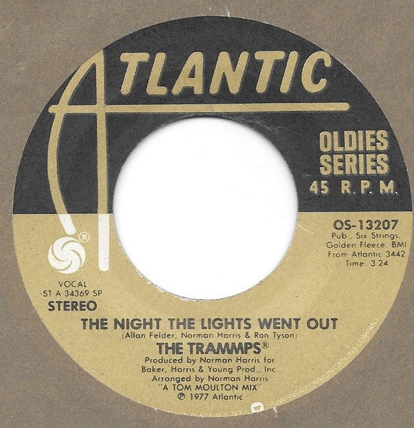 The Trammps : Disco Inferno / The Night The Lights Went Out (7", Single)