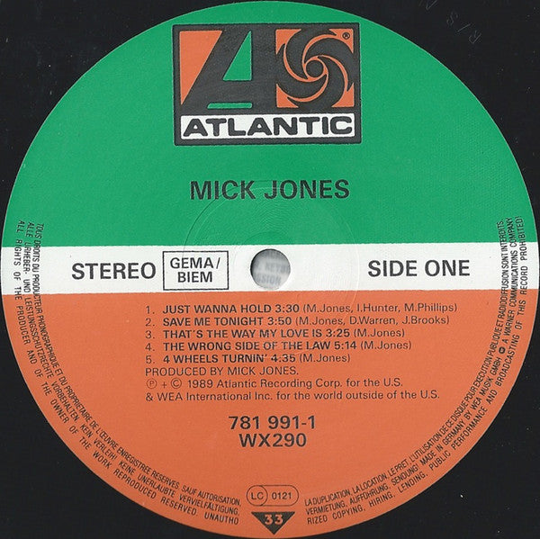 Mick Jones (2) : Mick Jones (LP, Album)