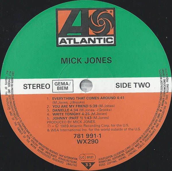 Mick Jones (2) : Mick Jones (LP, Album)