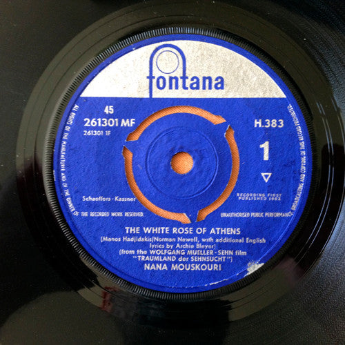 Nana Mouskouri : The White Rose Of Athens (7", Single)