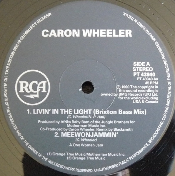 Caron Wheeler : Livin' In The Light (12", Single)
