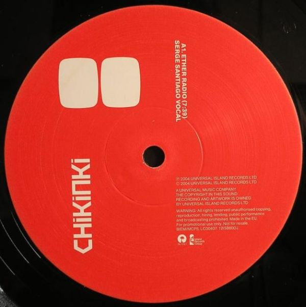 Chikinki : Ether Radio (12", Promo)