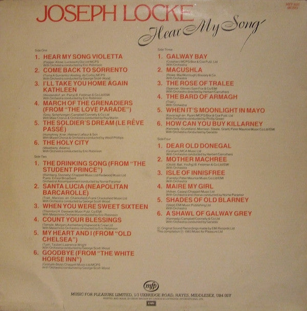 Josef Locke : Hear My Song (2xLP, Comp, Mono)