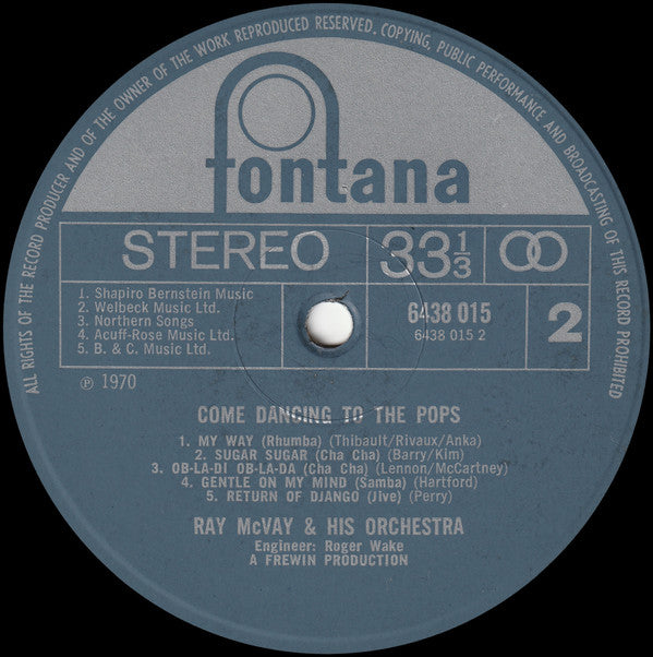Ray McVay & His Orchestra : Come Dancing To The Pops (LP)