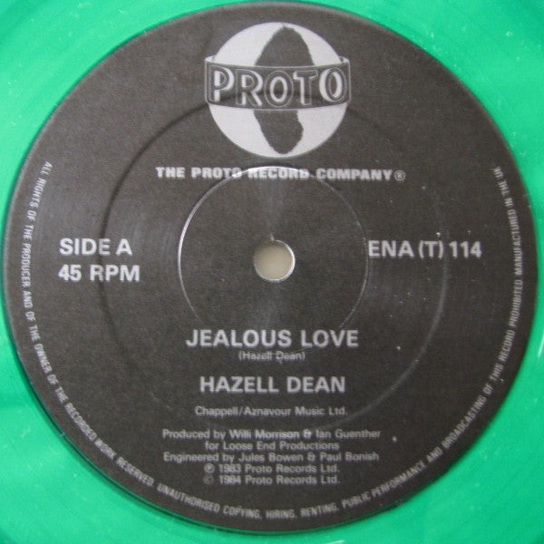 Hazell Dean : Evergreen / Jealous Love (12", Single, Gre)