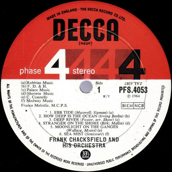 Frank Chacksfield & His Orchestra : Beyond The Sea (LP, Album)