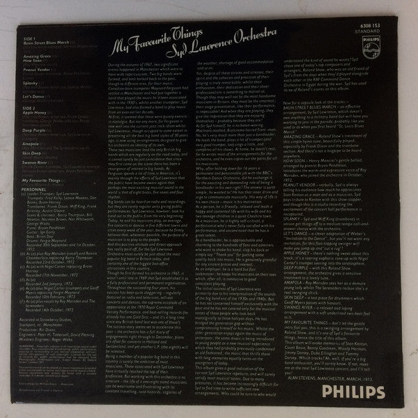 Syd Lawrence And His Orchestra : My Favourite Things (LP)