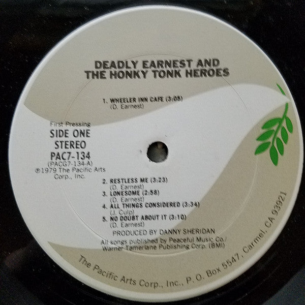 Deadly Earnest And The Honky Tonk Heroes : Deadly Earnest And The Honky Tonk Heroes (LP, Album)