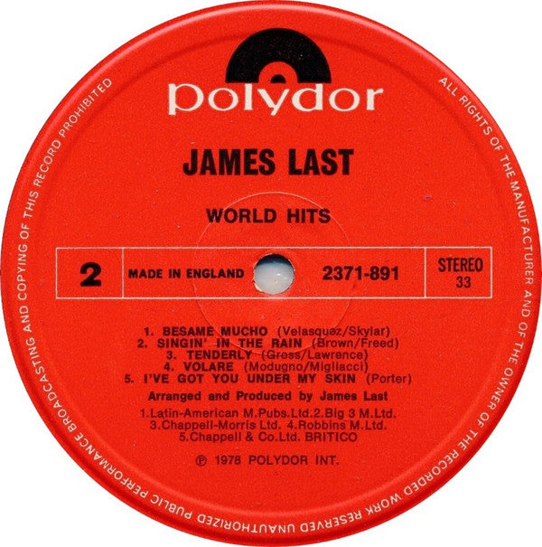 James Last : World Hits (LP, Album)