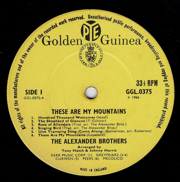 The Alexander Brothers : These Are My Mountains (LP)