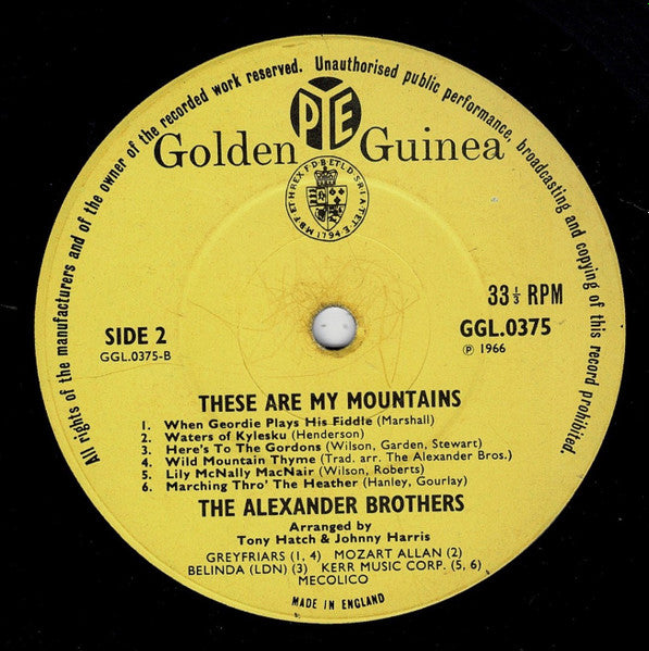 The Alexander Brothers : These Are My Mountains (LP)