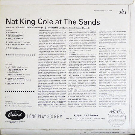 Nat King Cole : At The Sands (LP, Album, Mono)