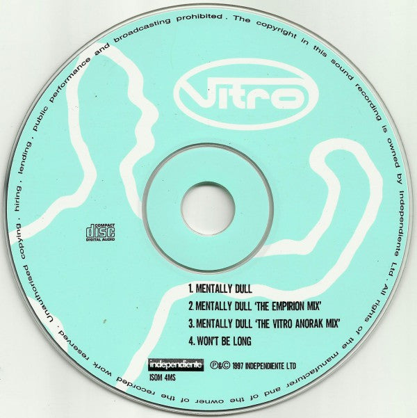 Vitro : Mentally Dull (CD, Single)