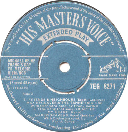 Max Bygraves : Sing With Max (7", EP)