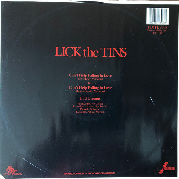 Lick The Tins : Can't Help Falling In Love (12")