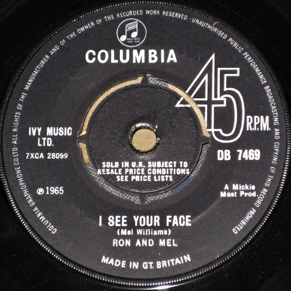 Ron & Mel : In A Shabby Little Hut  (7")