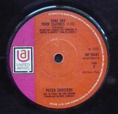 Peter Sarstedt : As Though It Were A Movie (7", Single, Sol)