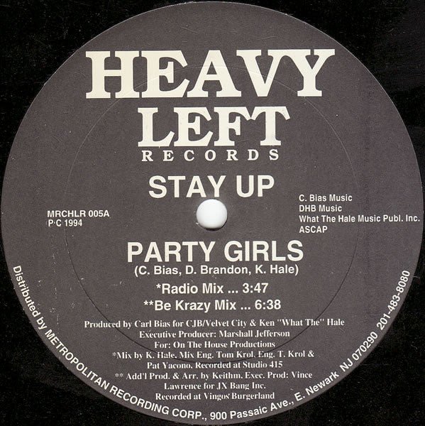 Party Girls : Stay Up (12")