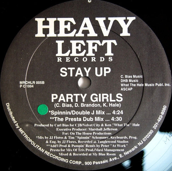 Party Girls : Stay Up (12")