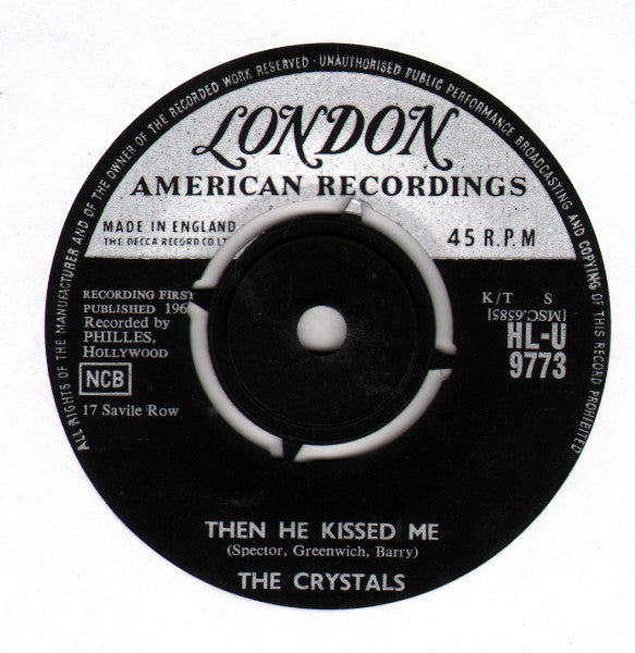 The Crystals : Then He Kissed Me (7", Single, Mono)