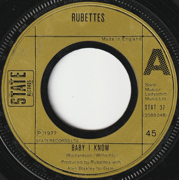 The Rubettes : Baby I Know (7", Single, Lar)