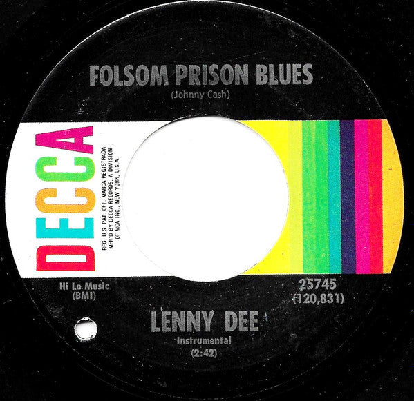 Lenny Dee (2) : Folsom Prison Blues (7", Pin)