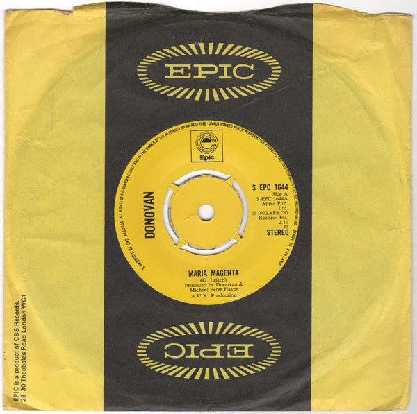 Donovan : Maria Magenta (7", Single, 4-P)