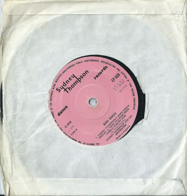 Sydney Thompson And His Orchestra : Old Time And Sequence Dancing (7", EP)
