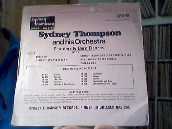 Sydney Thompson And His Orchestra : Old Time And Sequence Dancing (7", EP)