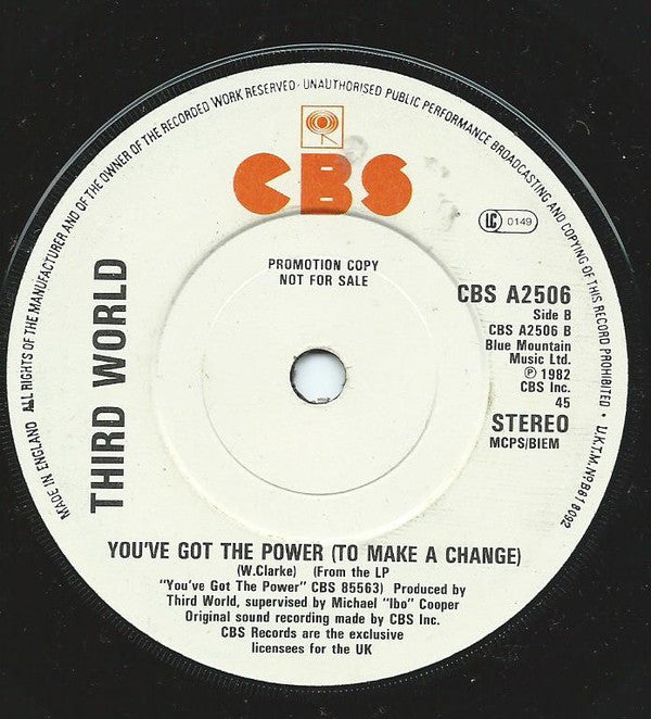Third World : Ride On (7", Single, Promo)