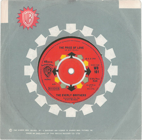 Everly Brothers : The Price Of Love / It Only Costs A Dime (7", Single)