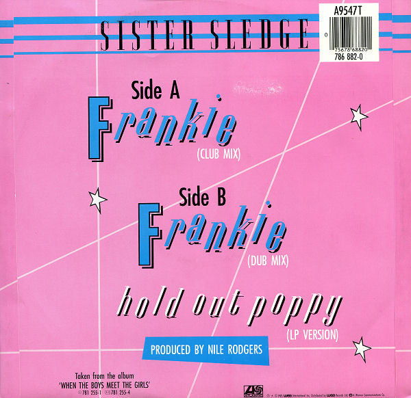 Sister Sledge : Frankie (Club Mix + Dub Mix) (12", Single)