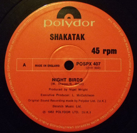Shakatak : Night Birds (12", Single)