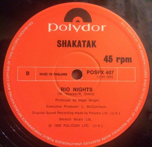 Shakatak : Night Birds (12", Single)