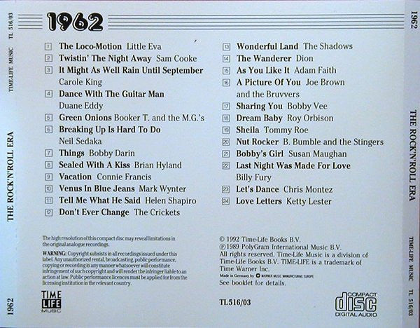 Various : The Rock 'N' Roll Era - 1962 (CD, Comp, RE)