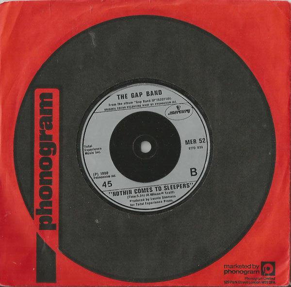 The Gap Band : Burn Rubber On Me (Why You Wanna Hurt Me) (7", Single, Sil)