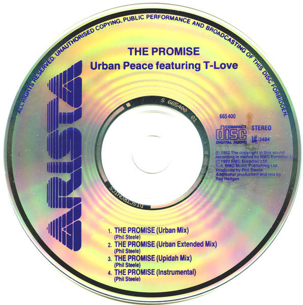 Urban Peace Featuring T. Love : The Promise (CD, Single)